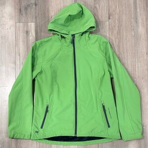 Black Diamond Lime Green and Charcoal Hooded Outdoor Jacket